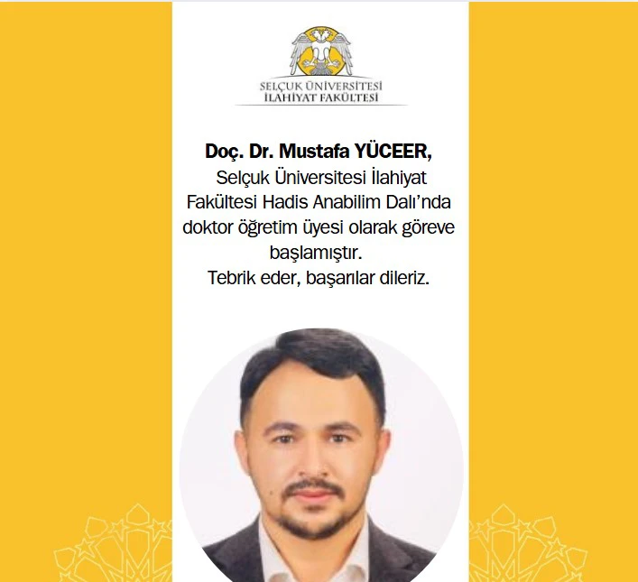 Yeni Öğretim Üyemiz Doç. Dr. Mustafa Yüceer Görevine Başladı